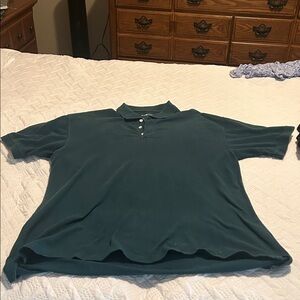 Men's Dark Teal Polo Shirt with Button Placket